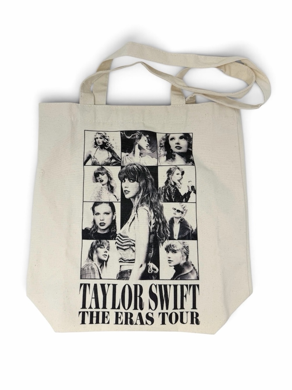 Taylor Swift The Eras Tour VIP Canvas Tote Bag - Cream Photo Collage